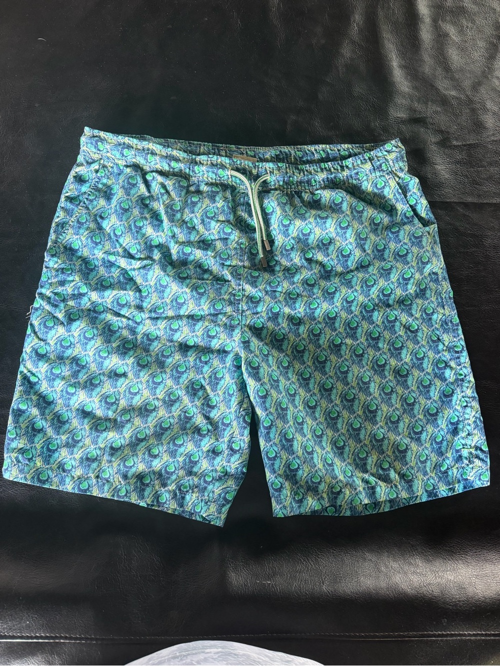Peter Millar Blue Teal Paisley Swim Trunks
